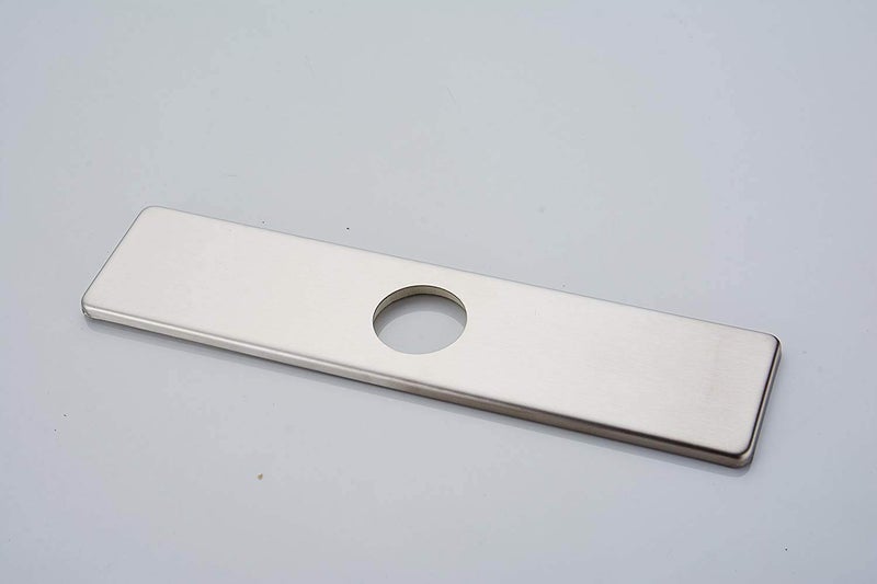 Homevacious 10 Inch Kitchen And Bathroom Sink Faucet Baseplate Hole Cover Deck Plate Escutcheon Square Brushed Nickel 304 Stainless Steel - Image 5
